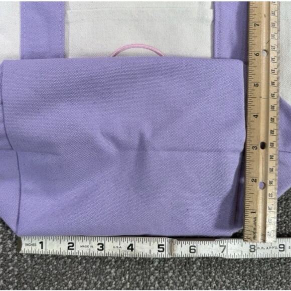 Trader Joe’s Mini Canvas Tote Bag Pastel Set of 4 Reusable Limited Edition NWT - Picture 9 of 12